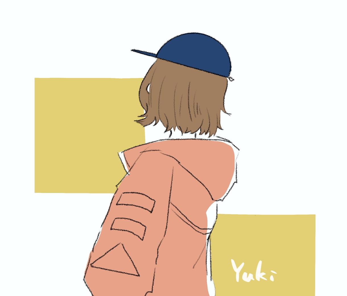 500円でシンプルな女の子後ろ姿描きます 自分で好きな髪型 色などカスタマイズ イラスト作成 ココナラ