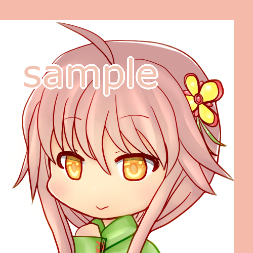 SNSで使用できるアイコン制作いたします 女の子のデフォルメアイコンお描きいたします