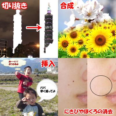 納期最短1日!写真やjpgなどの合成、挿入、切り抜き、美白等の編集いたします。