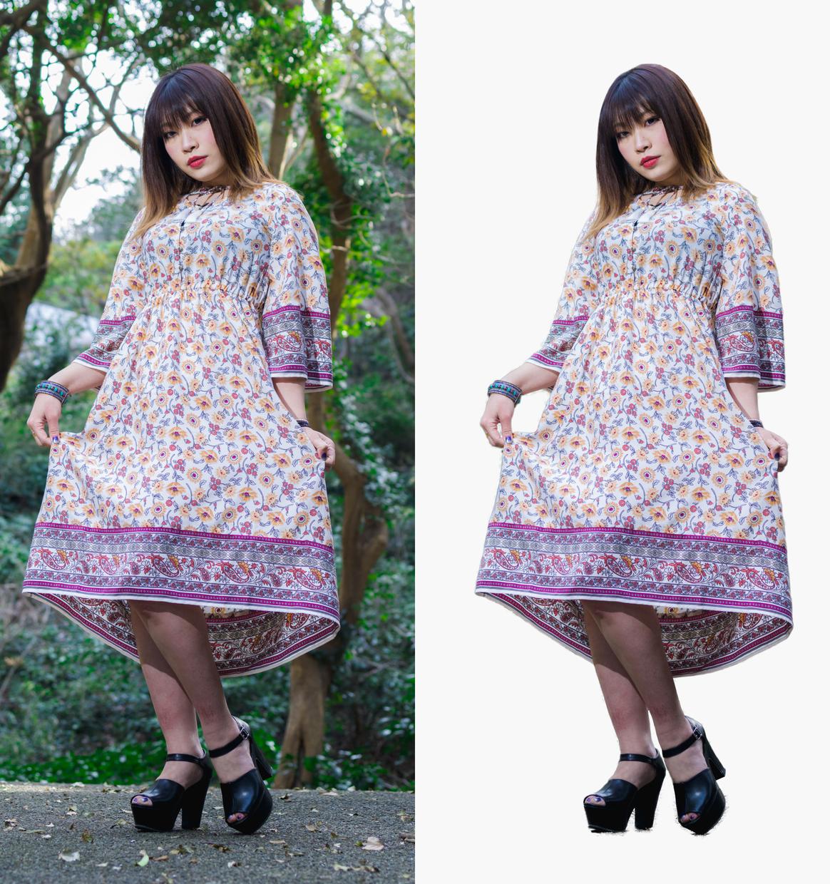 写真のトリミングいたします 人物のトリミング・洋服や出品用のトリミング背景差し替え等