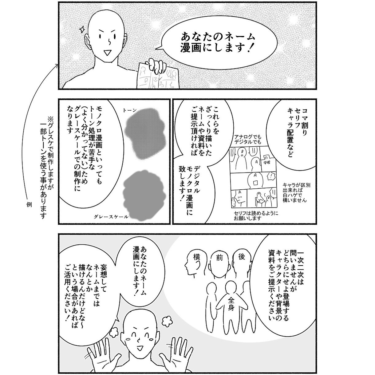 あなたのネーム漫画にします 二次創作をネームまで描いたけど原稿面倒…人の絵で見たい方向け