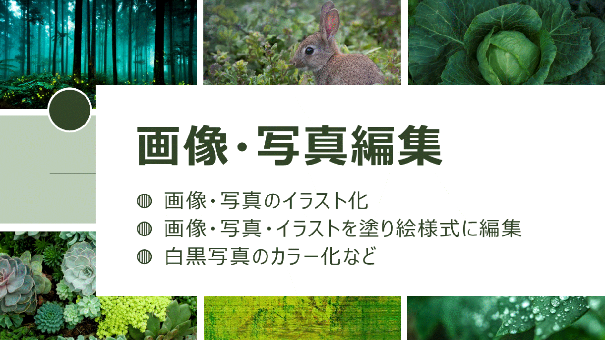画像や写真の編集を承ります 写真をイラストに！画像をもとに塗り絵作成！白黒写真をカラーに イメージ1