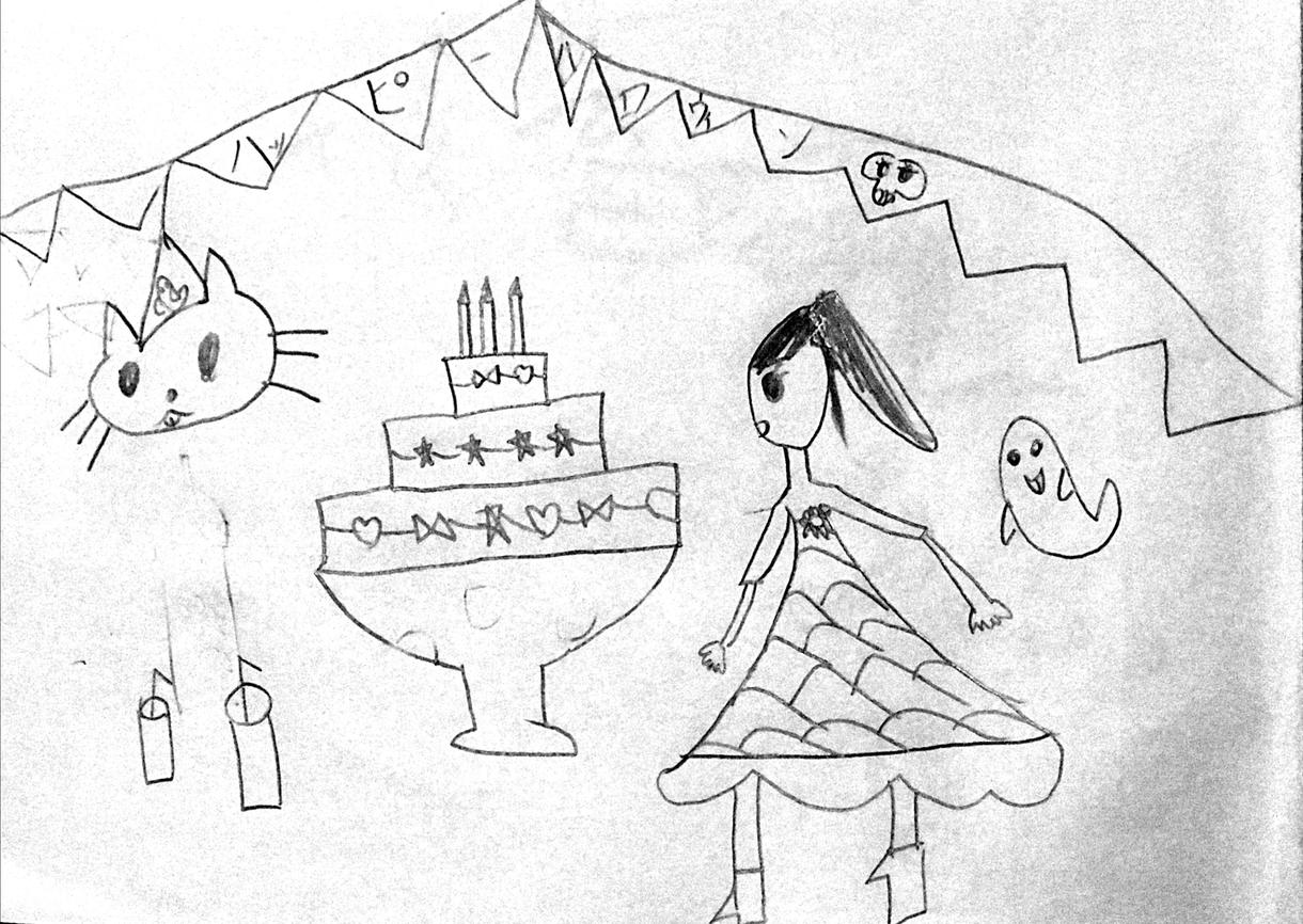子供タッチのイラスト(落書き?w)を描きます 大人の私たちには描きたくても描けない素敵な絵♪