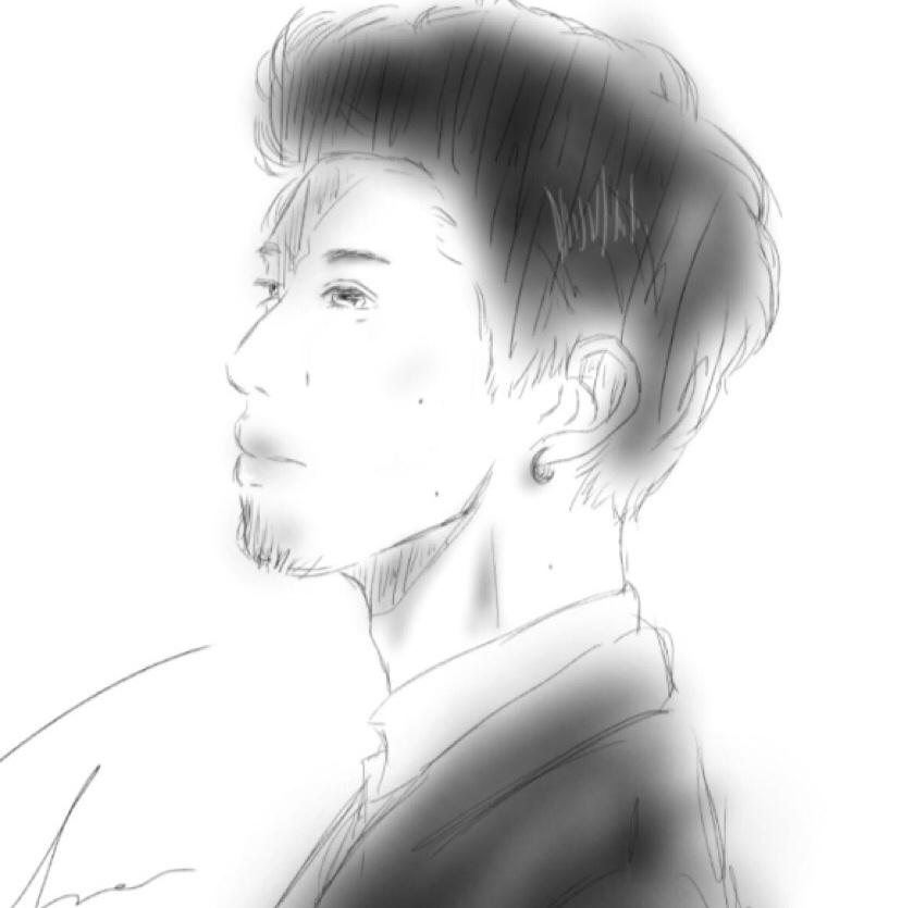 シンプルでお洒落。お写真に似せて似顔絵かきます
