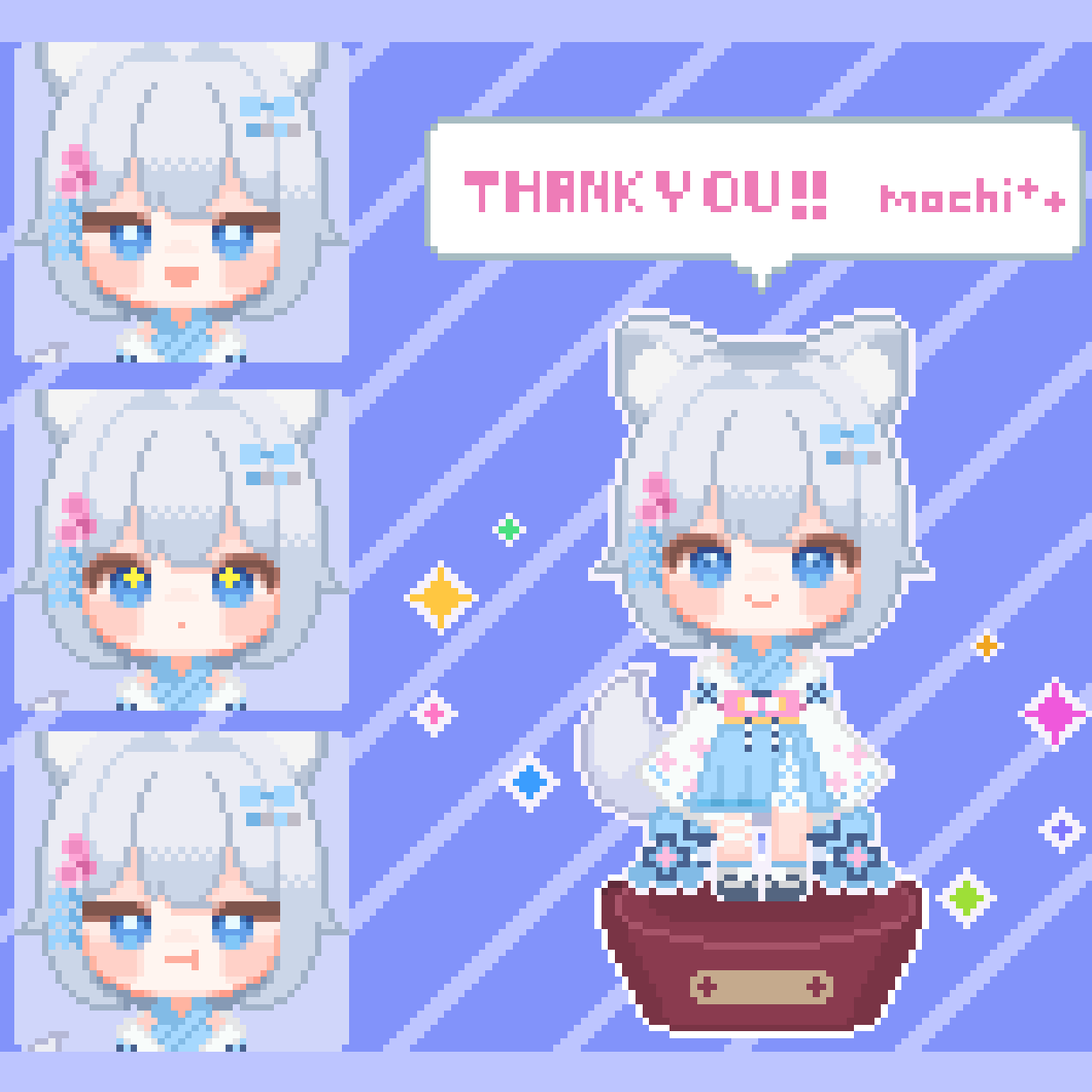 ドット絵ミニキャラ×GIFをつくります 配信活動や推しへのプレゼント用などにも！ イメージ6