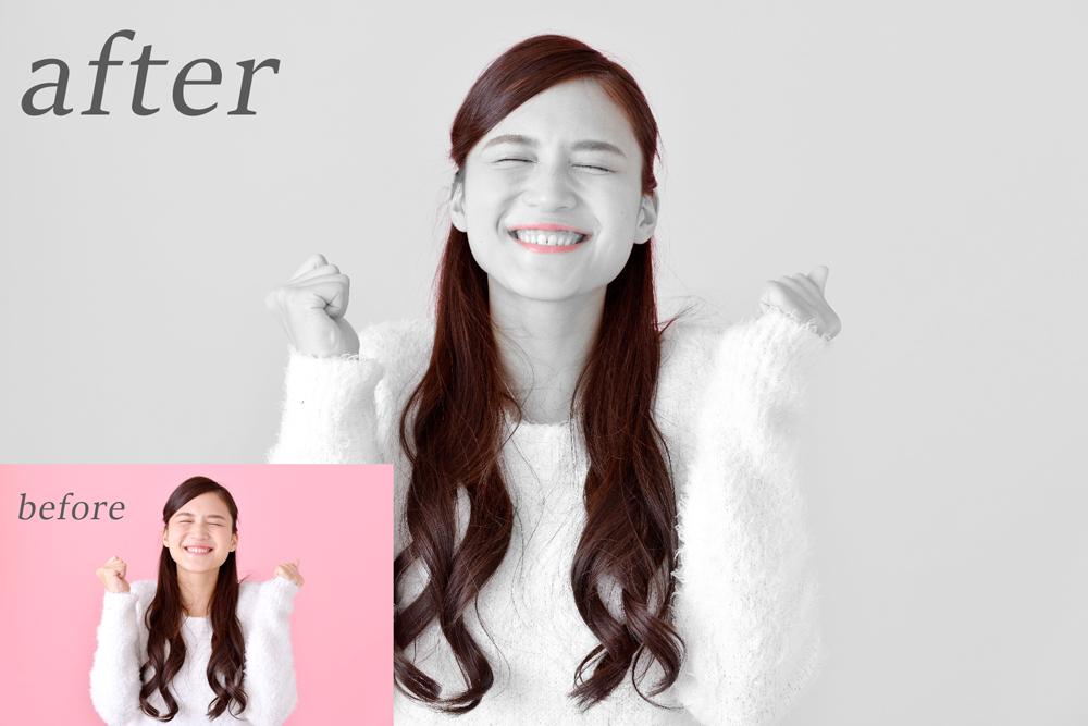 おしゃれな加工 お手持ちの写真を部分的にカラー化します