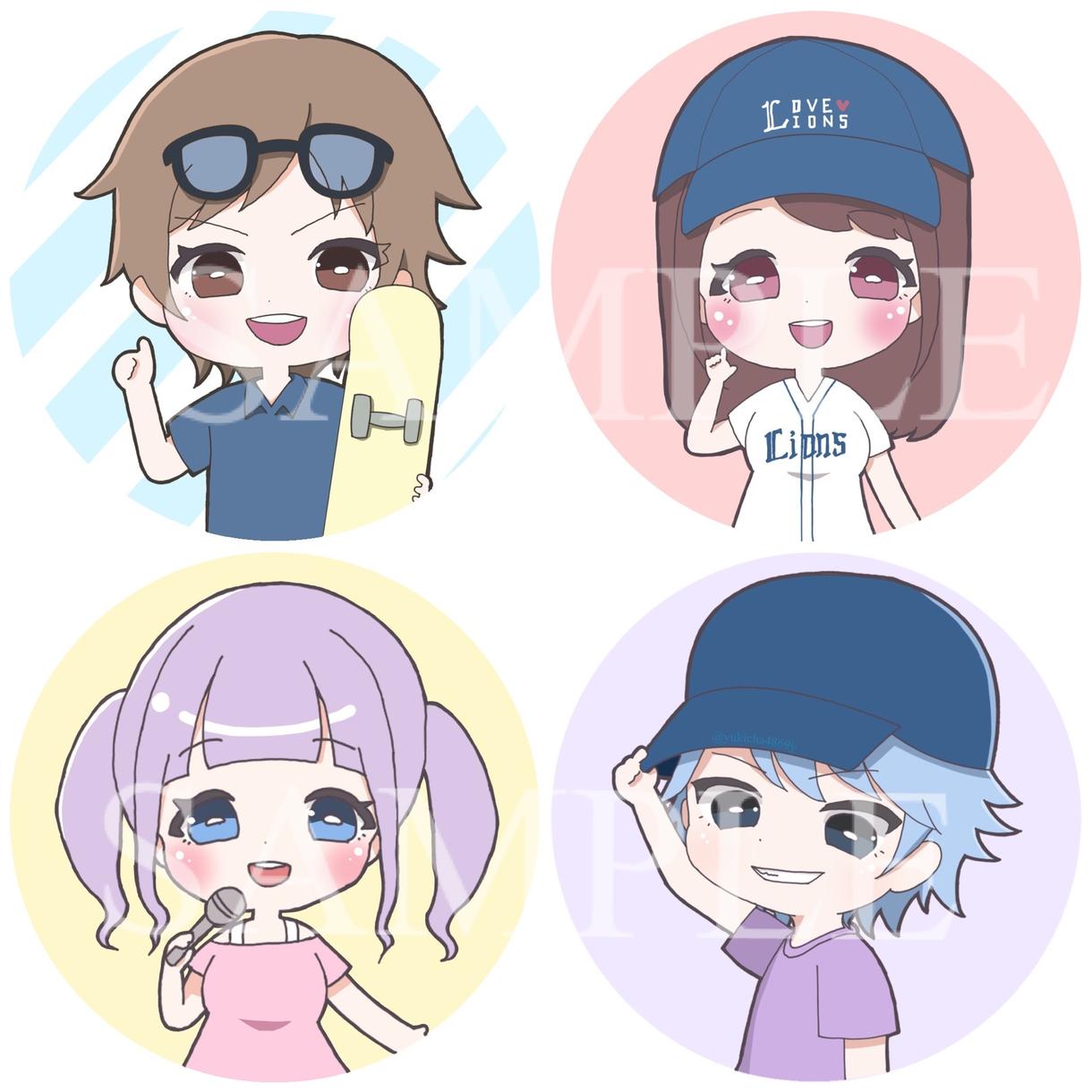 何度でも無料修正 アイコンのイラスト 依頼承ります プロフィール画像 Sns ブログ Twitter 商用利用可 アイコン作成 ココナラ