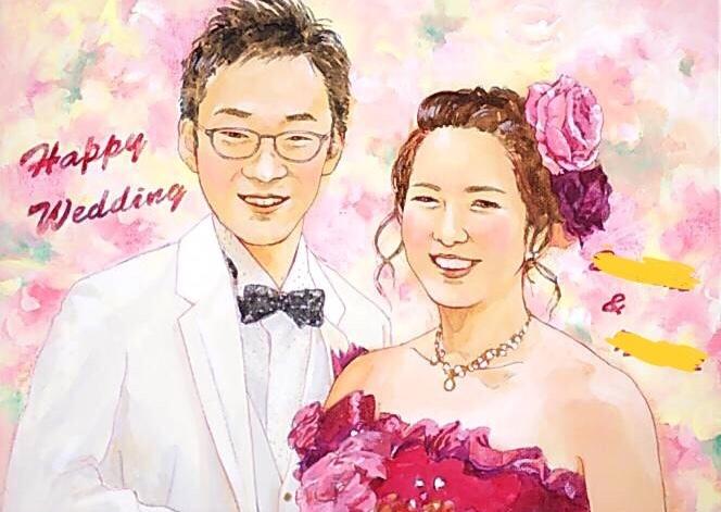 結婚式用のウェルカムボードを制作します 美大出身(日本画専攻)の確かな技術で本格的な作品に仕上げます