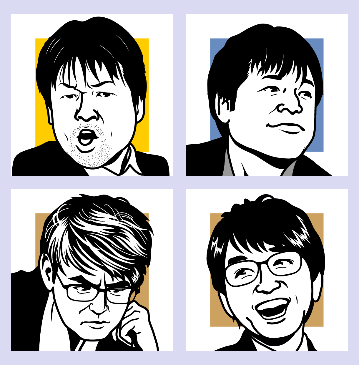 味わい深く雰囲気のあるモノクロ似顔絵を制作致します 個性を引き出し強調(デフォルメ)した一味違うシンプルな似顔絵 イメージ5