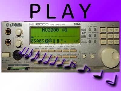 MIDIファイルをMU2000で再生します MIDIデータの再生や、効果音作成などにいかがでしょうか?