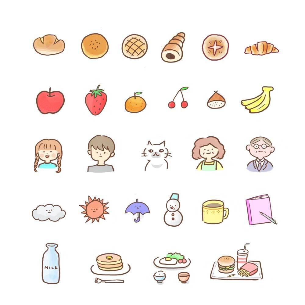 商用ok かわいいシンプルイラスト作成します アイコン 挿絵に ゆるくてかわいいイラスト イラスト作成 ココナラ