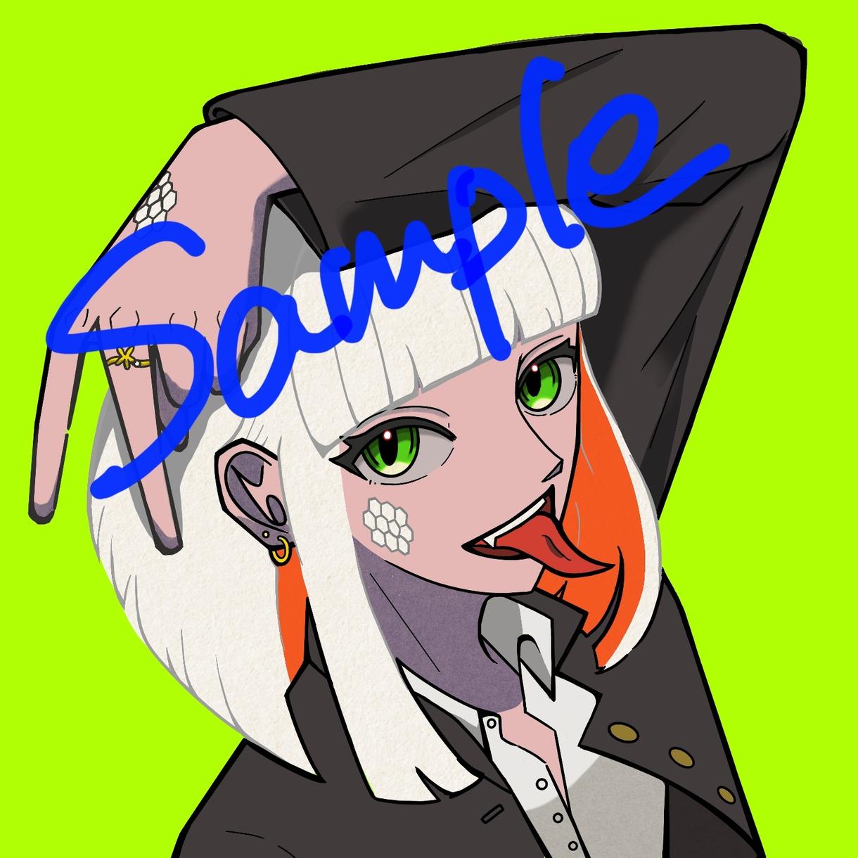 Sns用アイコン バストアップイラストを描きます アニメ塗りのオリキャラなどどうでしょうか イラスト作成 ココナラ