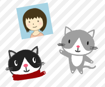 人や動物を、TwitterやFacebookに使えるようなイラストにします