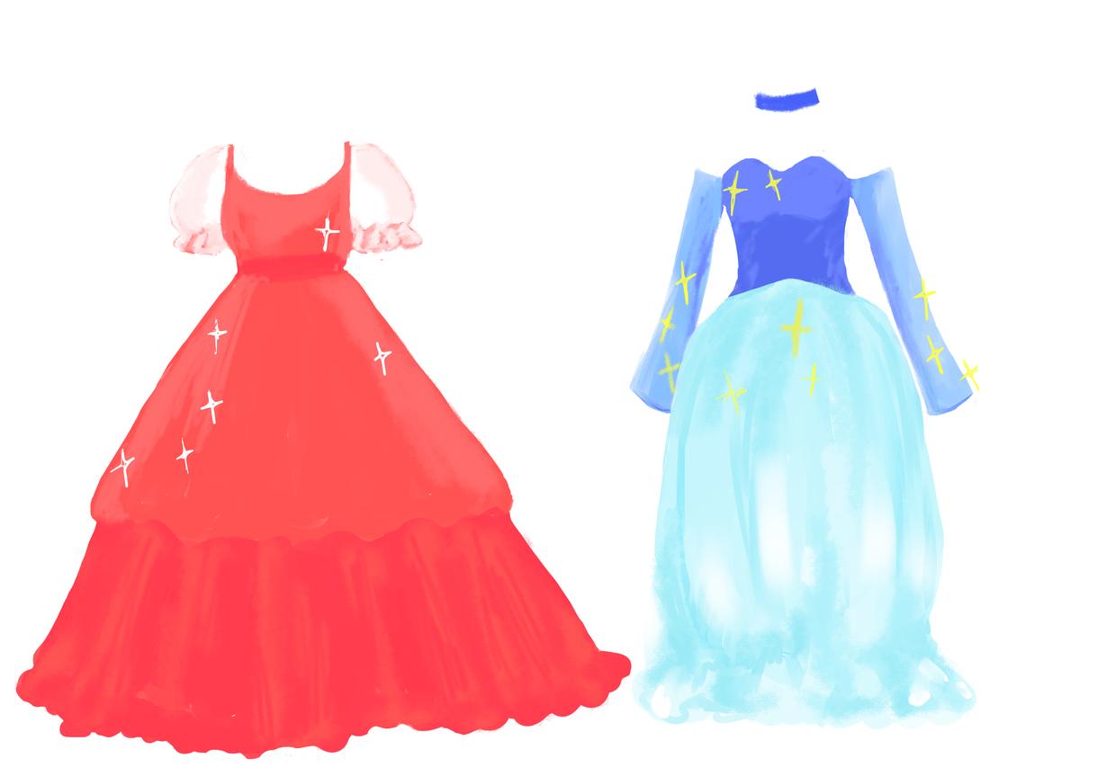 カラードレス ウェディングドレスのイラスト描きます 試着だけのドレスや借りれなかったウェディングドレスを描きます 結婚式 記念日デザイン ココナラ