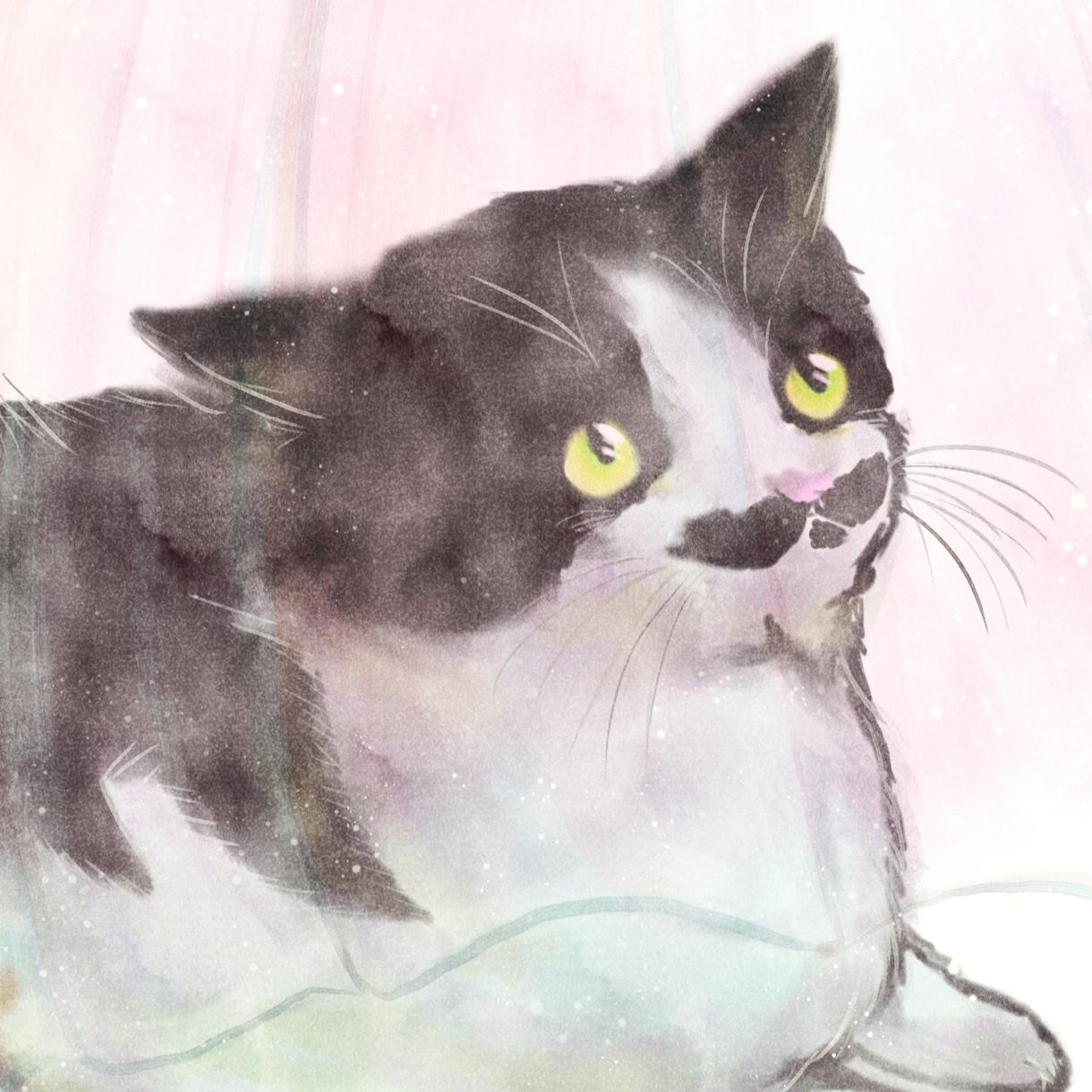 優しい絵本風のペットのイラスト描きます 大切な家族をいつも側に飾りたい方へ
