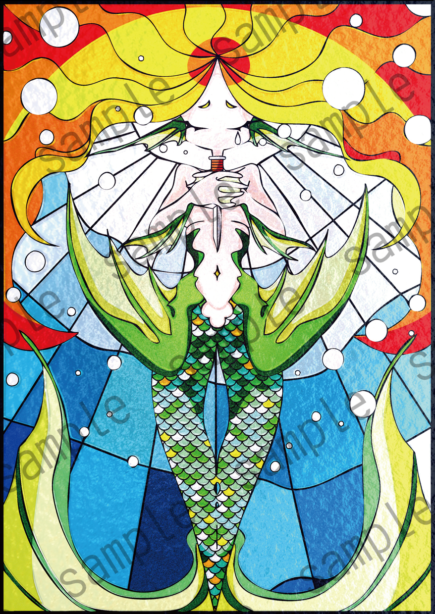 ステンドグラス風イラスト作ります 貴方のキャラクターを一枚のイラストに落とし込みます。