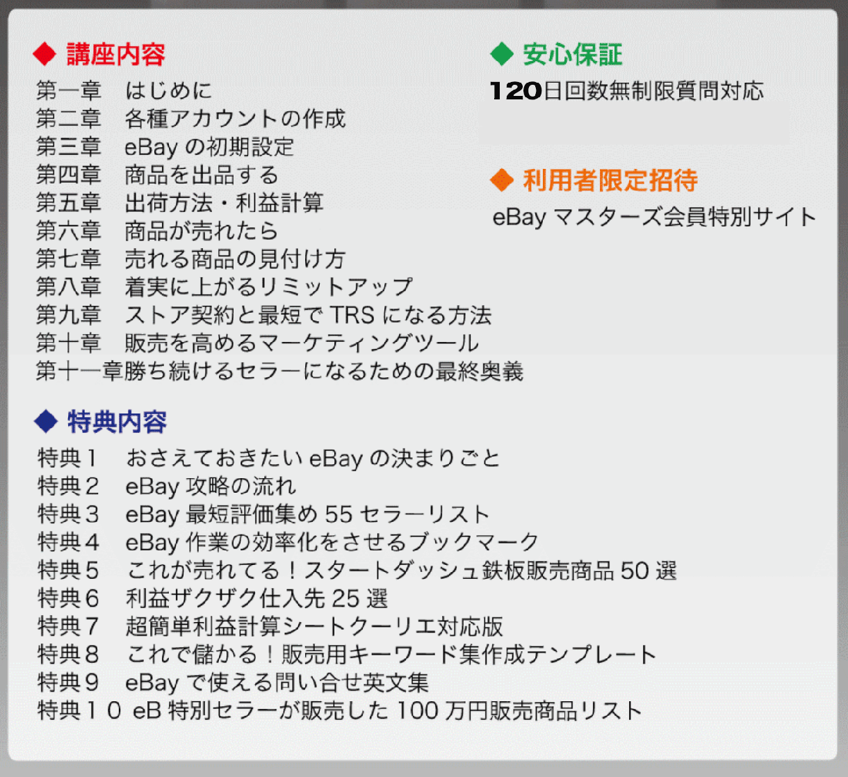 本質的ebayの売買手法を伝授します 海外無在庫せどりeBayマスターズ イメージ2