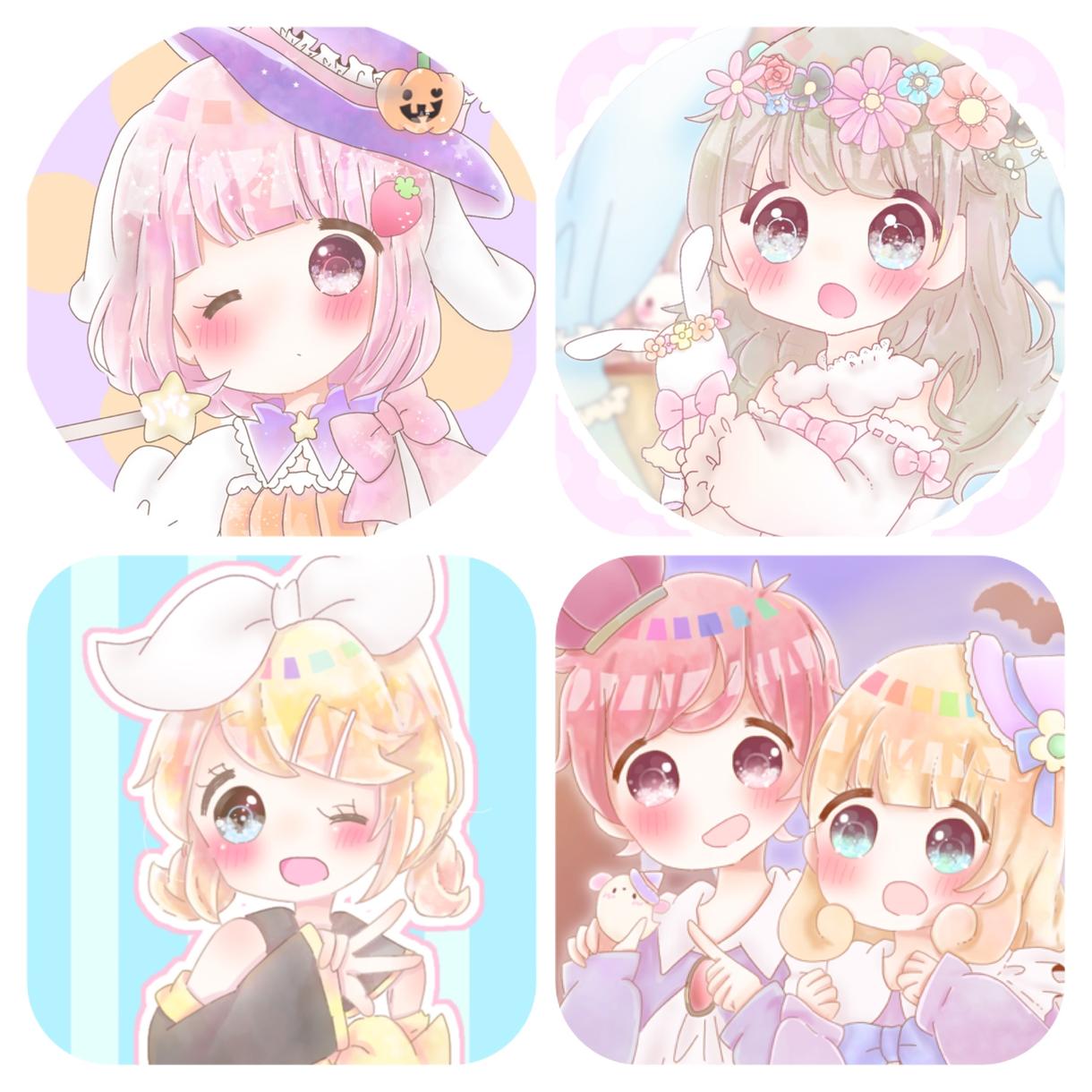 きらきらかわいいイラスト描きます 初めての依頼のかたでもそう出ない方でも丁寧に対応します!
