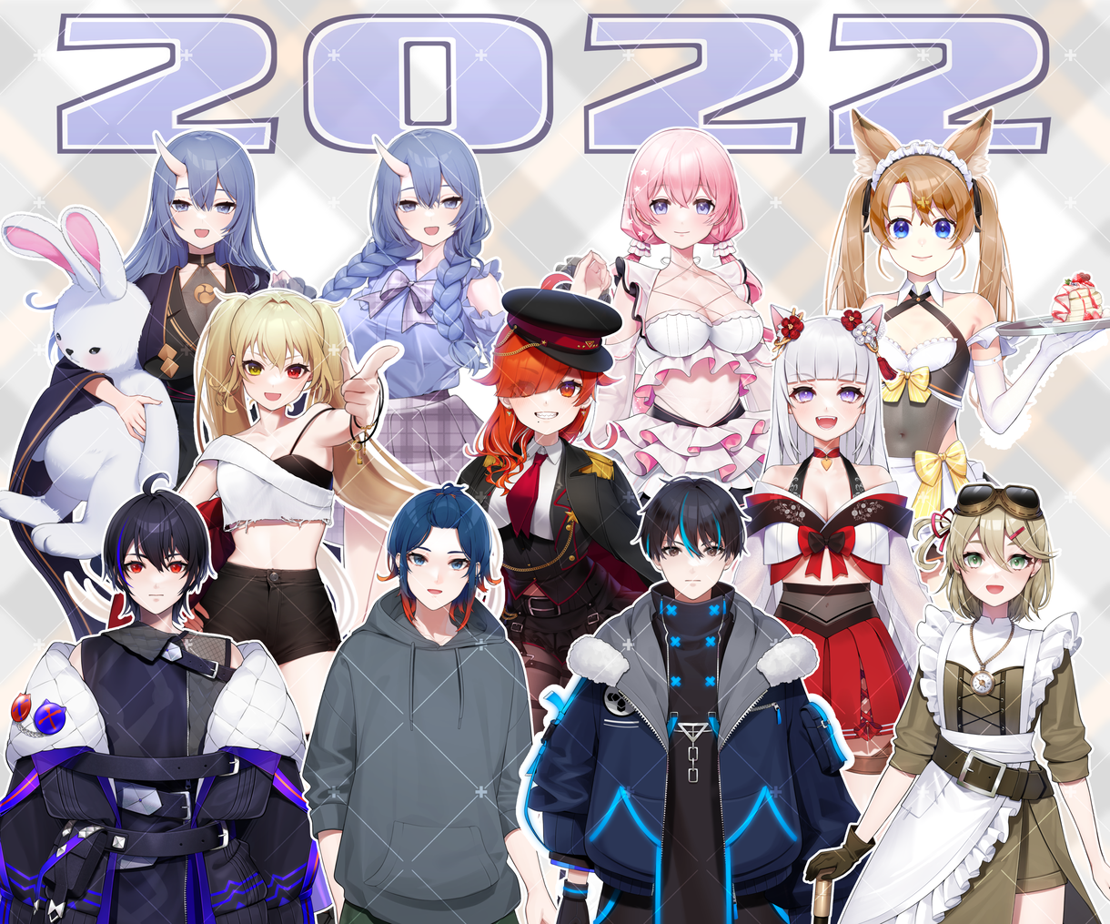 Vtuber用のイラストやゲームの立ち絵描きます キャラデザから オプションでパーツ分けや差分あります キャラクター作成 ココナラ