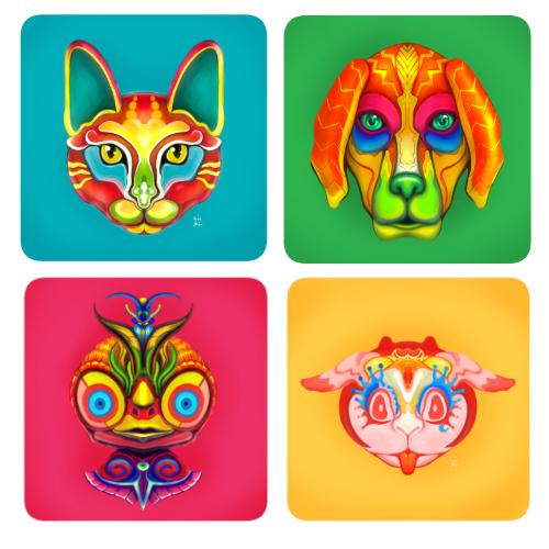 他にないタッチで!大切なペット様の似顔絵を描きます (名刺・SNS用アイコンなど、ご自由にお使いいただけます)