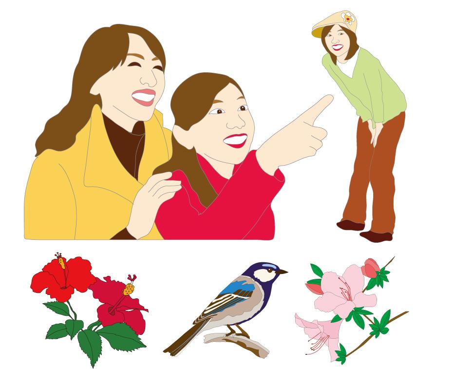 写真をイラストにします 写真とは違うイメージを表現したいときに。