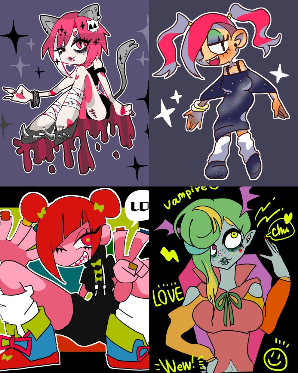LIVEグッズイラスト等ポップに描きます 毒々しく、海外風に、POPに似顔絵、デフォルメ等描きます!