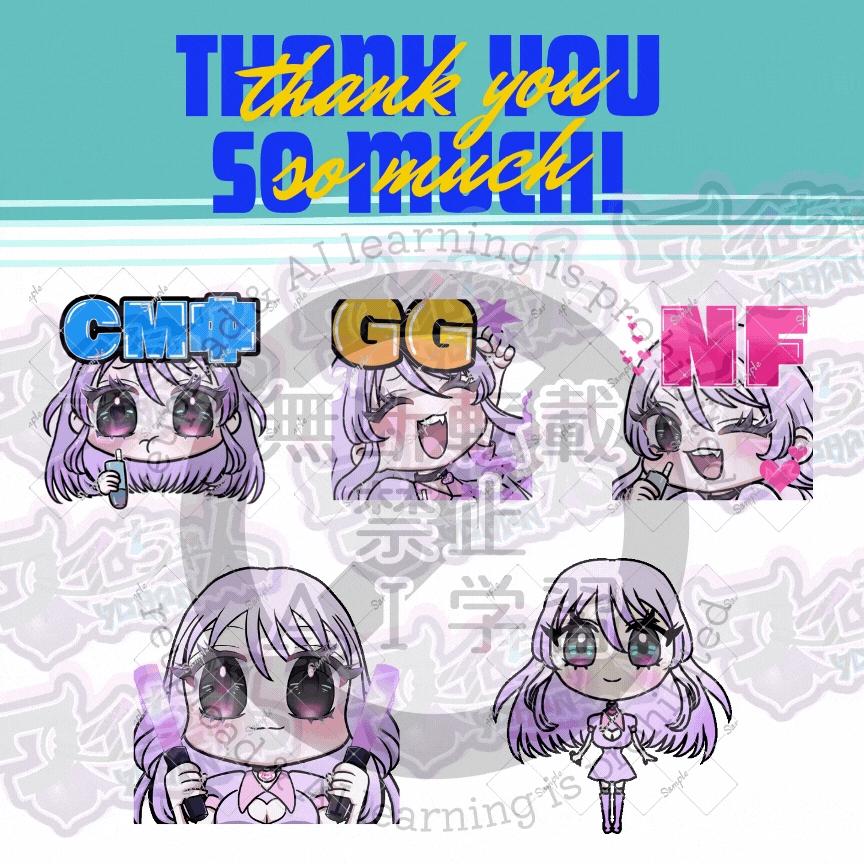 配信で使用OK！かわいいスタンプ制作します おまとめご依頼でお得！3点Setで告知用画像プレゼント！ イメージ2