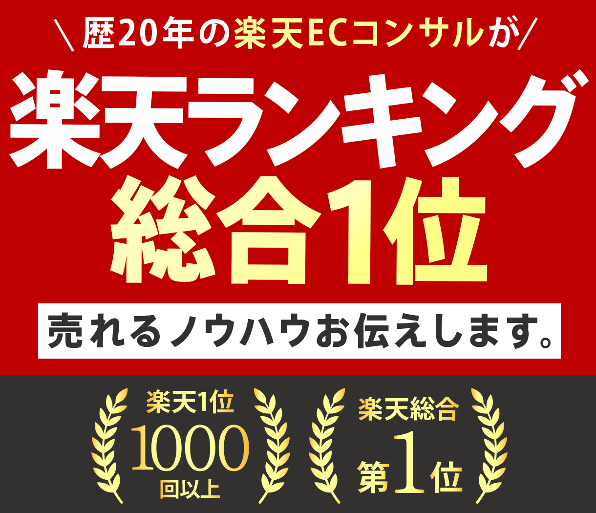 楽天で売れてる商品ページの考え方が分かります 楽天総合ランキング1位（2008・2023年） イメージ1