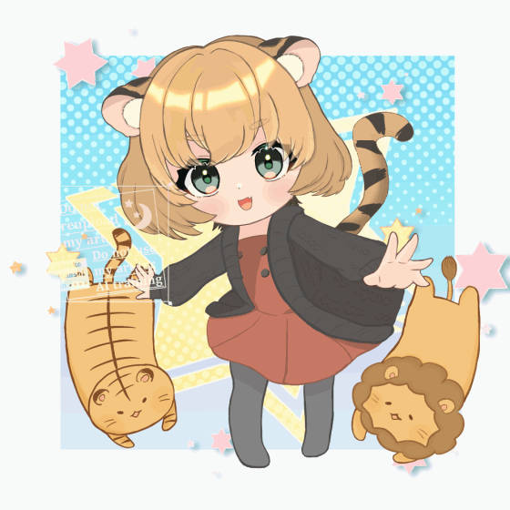 商用利用無料♢可愛いミニキャラ制作します キラキラな瞳が好きな方におすすめです！配信やグッズにも◎ イメージ6