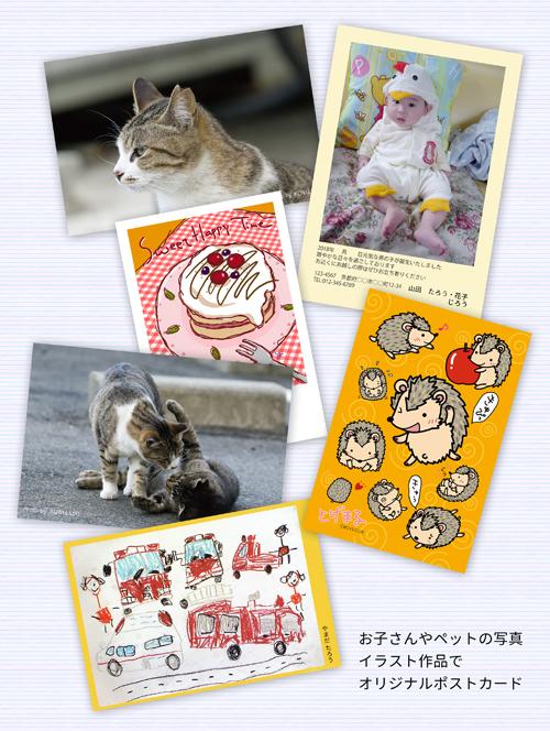 フォト イラストでポストカード作成いたします 自分の写真やイラストでオリジナルポストカード 名刺作成 各種カードデザイン ココナラ