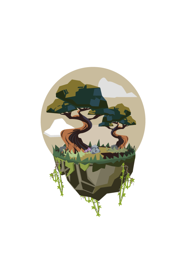 ゲーム・イラストなどに使える自然背景 を制作します 他にはないオリジナルのっぺり背景を作成いたします イメージ1