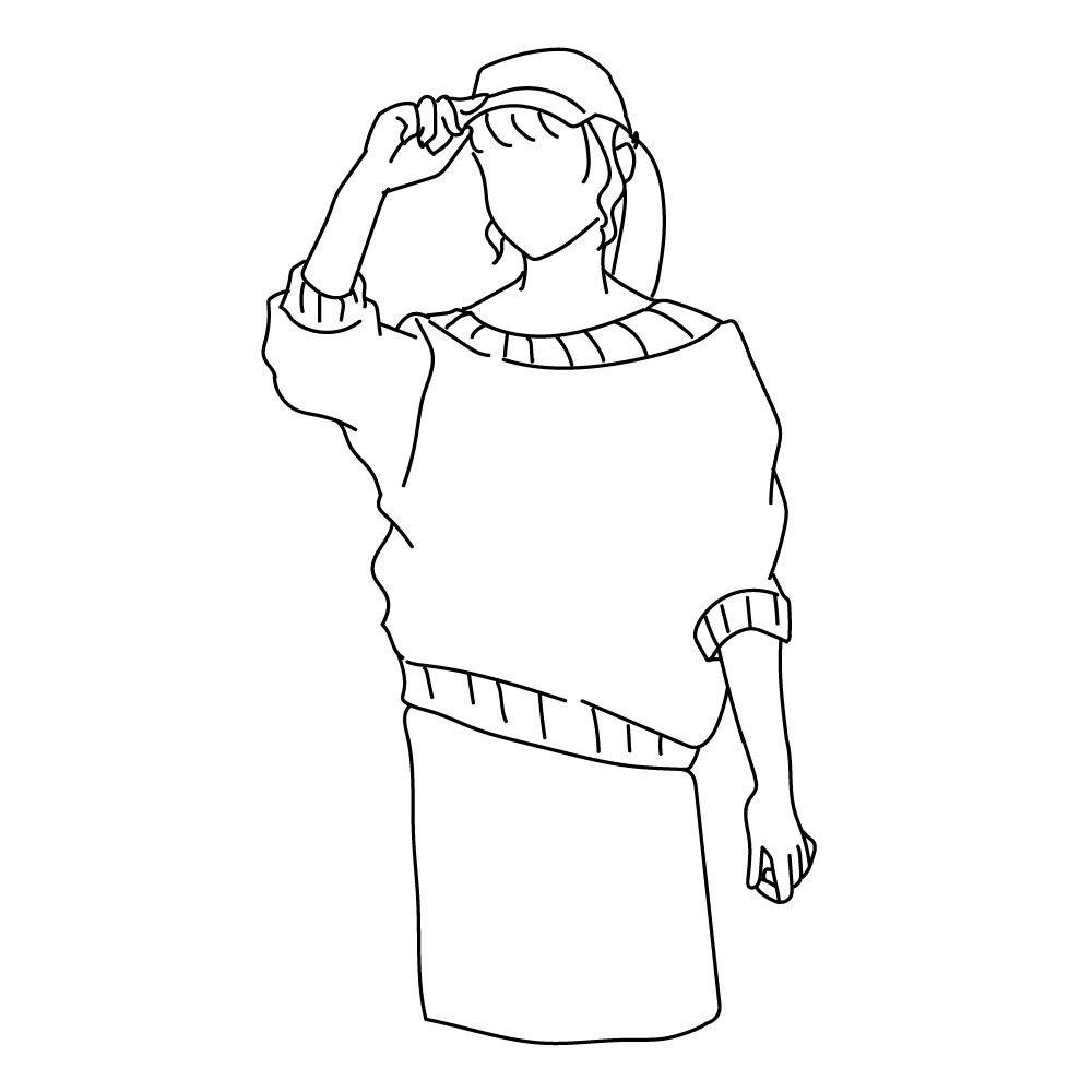 おしゃれなシルエットイラスト描きます 期間限定価格 Snsやショップアイコンに おしゃれ度up イラスト作成 ココナラ