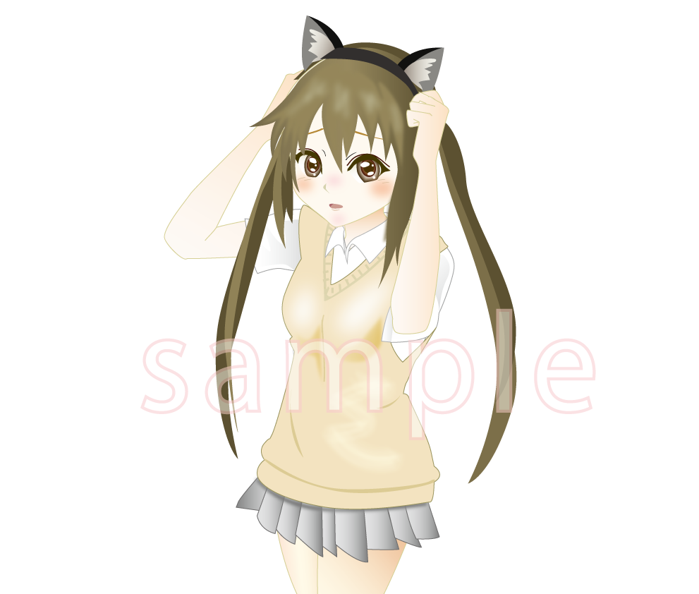 お写真をもとに萌え系似顔絵お描きします 萌え系に変身!可愛い女の子の似顔絵イラスト作りませんか?
