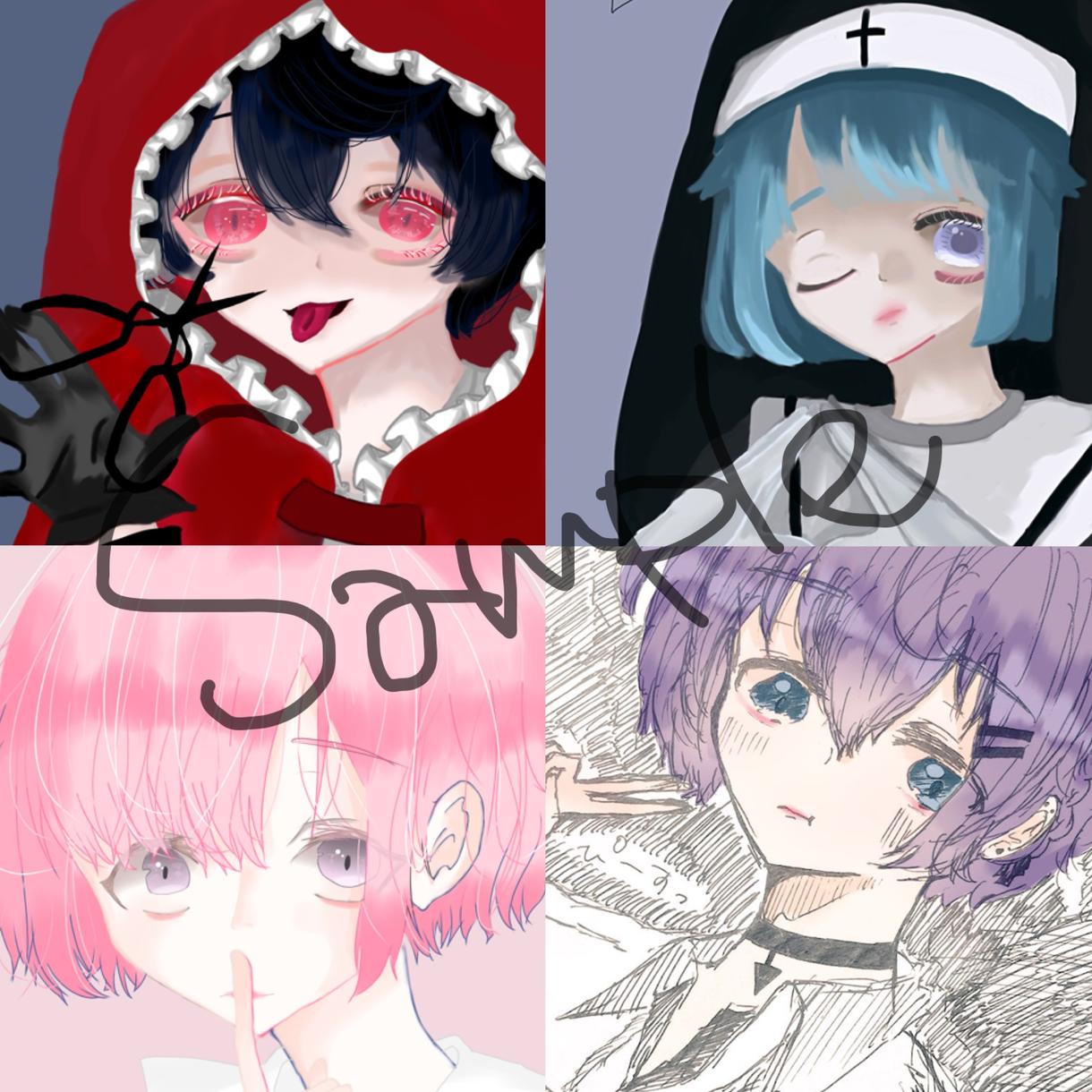 SNS等で使えるアイコン描きます アイコンに迷っている方にあなただけのものを。