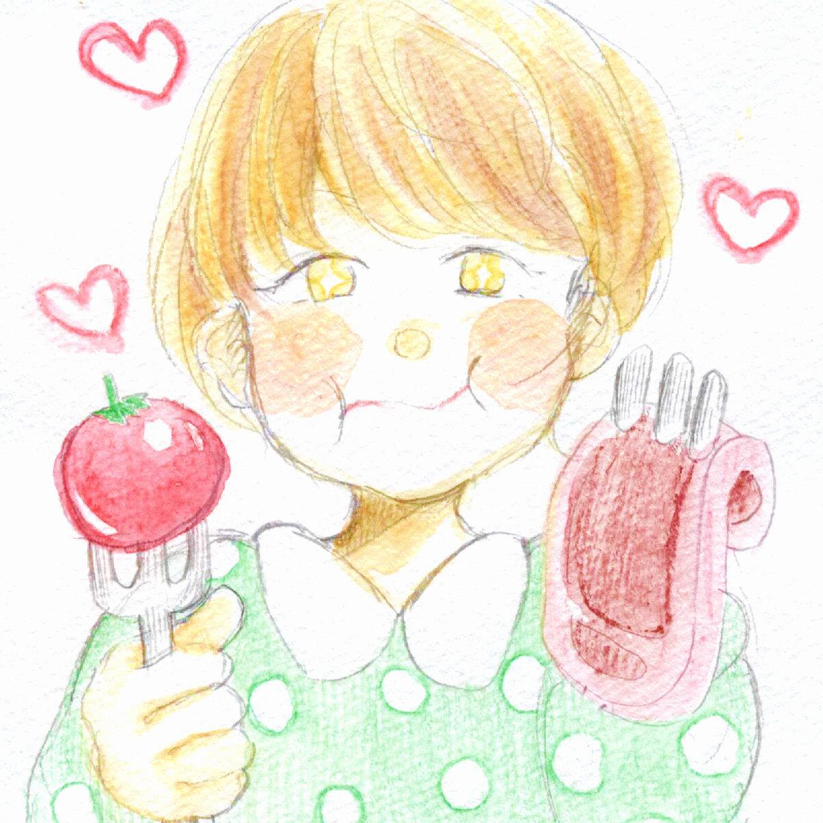 挿絵イラスト描きます 水に溶ける色鉛筆を使って優しいほんわかイラスト描きます!