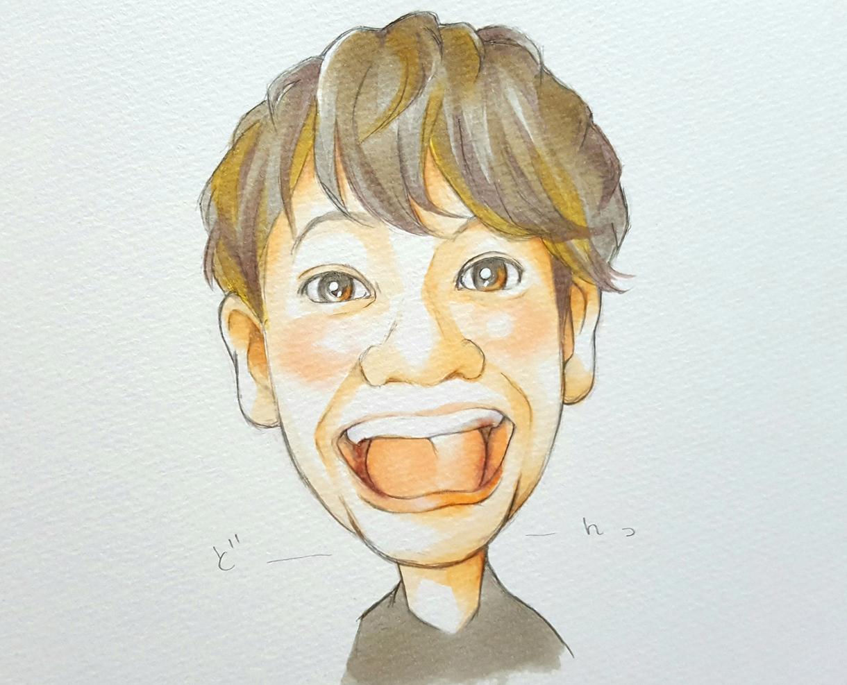 アイコンにオススメの似顔絵を描きます 柔らかいタッチのアイコン用の似顔絵をお探しの方