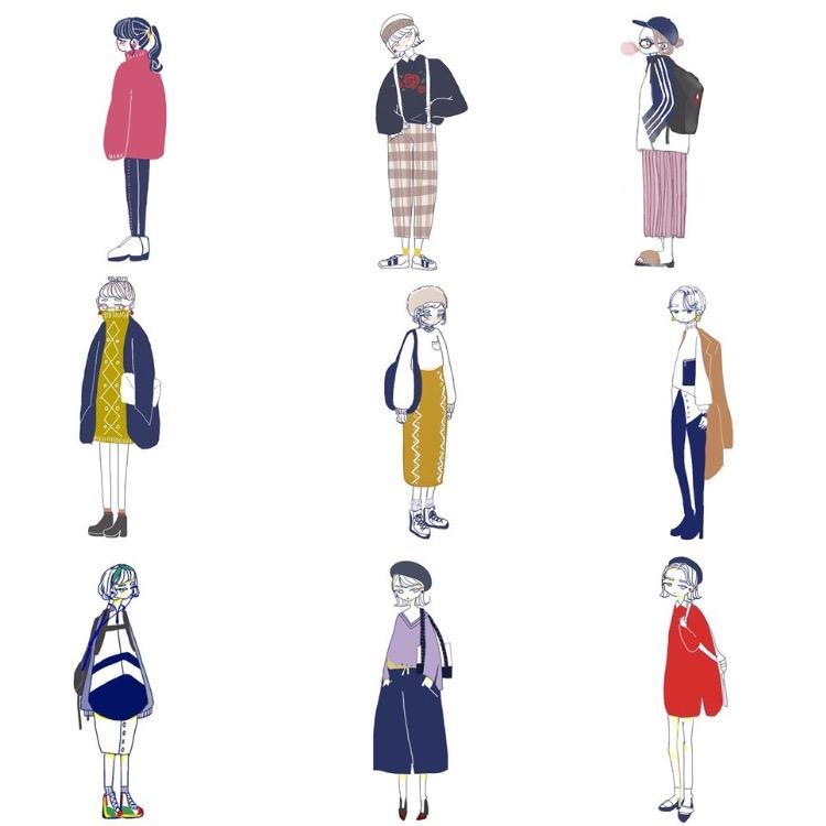 今日の服、イラストにします