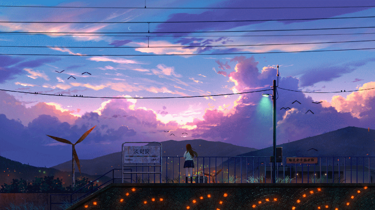風景GIFイラストを描きます リアルな世界を少し動かすイラスト イメージ1