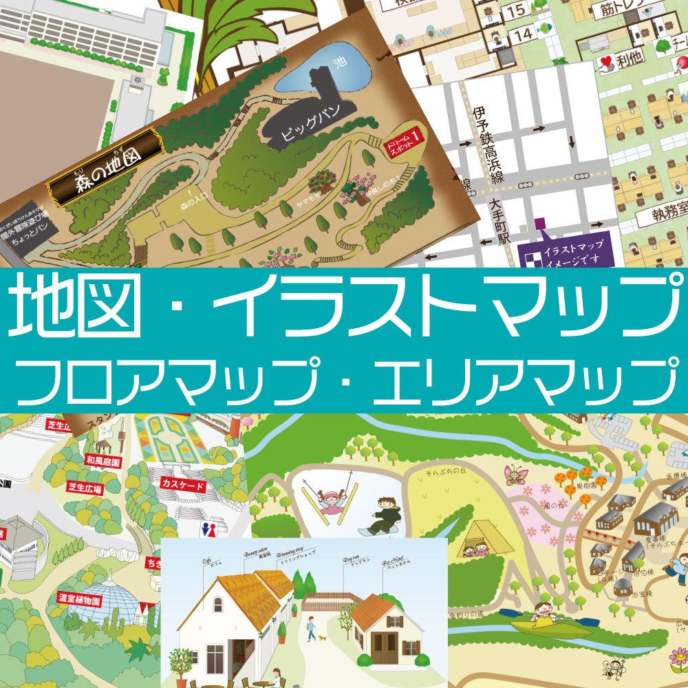 地図 イラストマップ描きます シンプルな地図からイラスト一杯の楽しい地図まで制作します 建築 インテリア 図面デザイン ココナラ