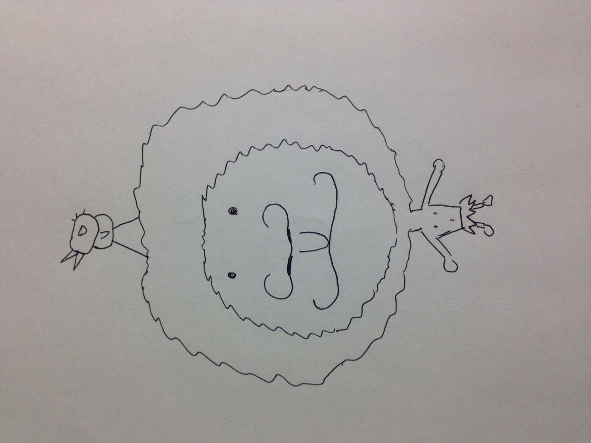 あなたをえぇ感じ怪獣のイラストにします