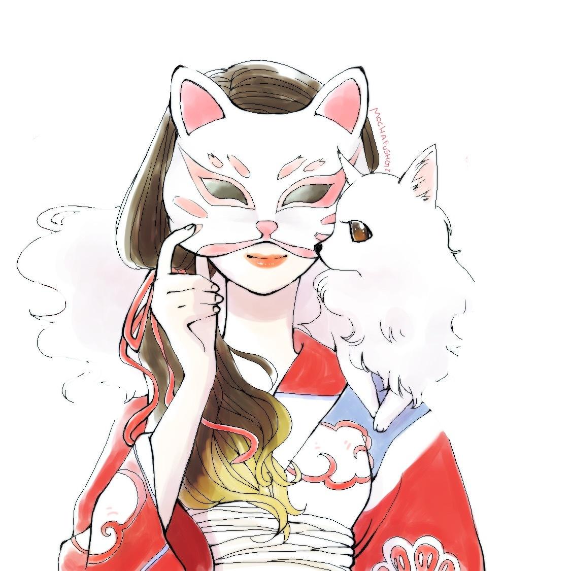 人物2人OR人物+動物描きます 人物2人か人物と動物描きます♡