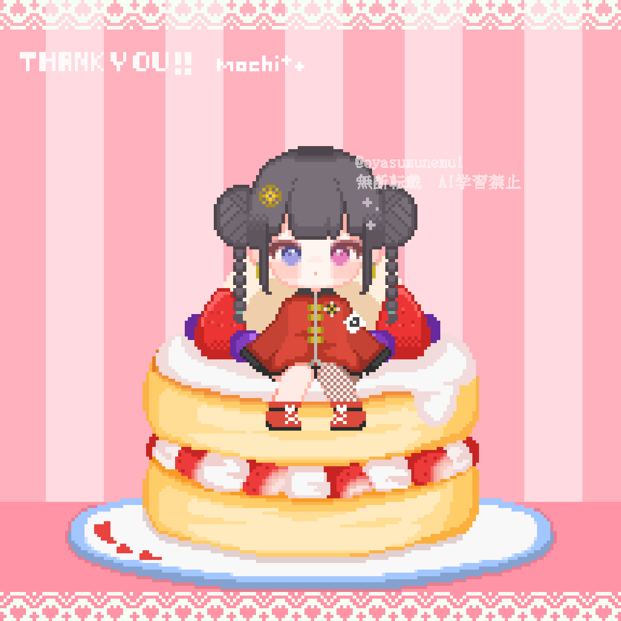 ドット絵ミニキャラクター×パンケーキをつくります Vtuber活動／個人用／プレゼント用にも！ イメージ4