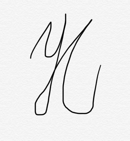 美しいサイン考えます 筆記体を2年間毎日書いている私が考えます。