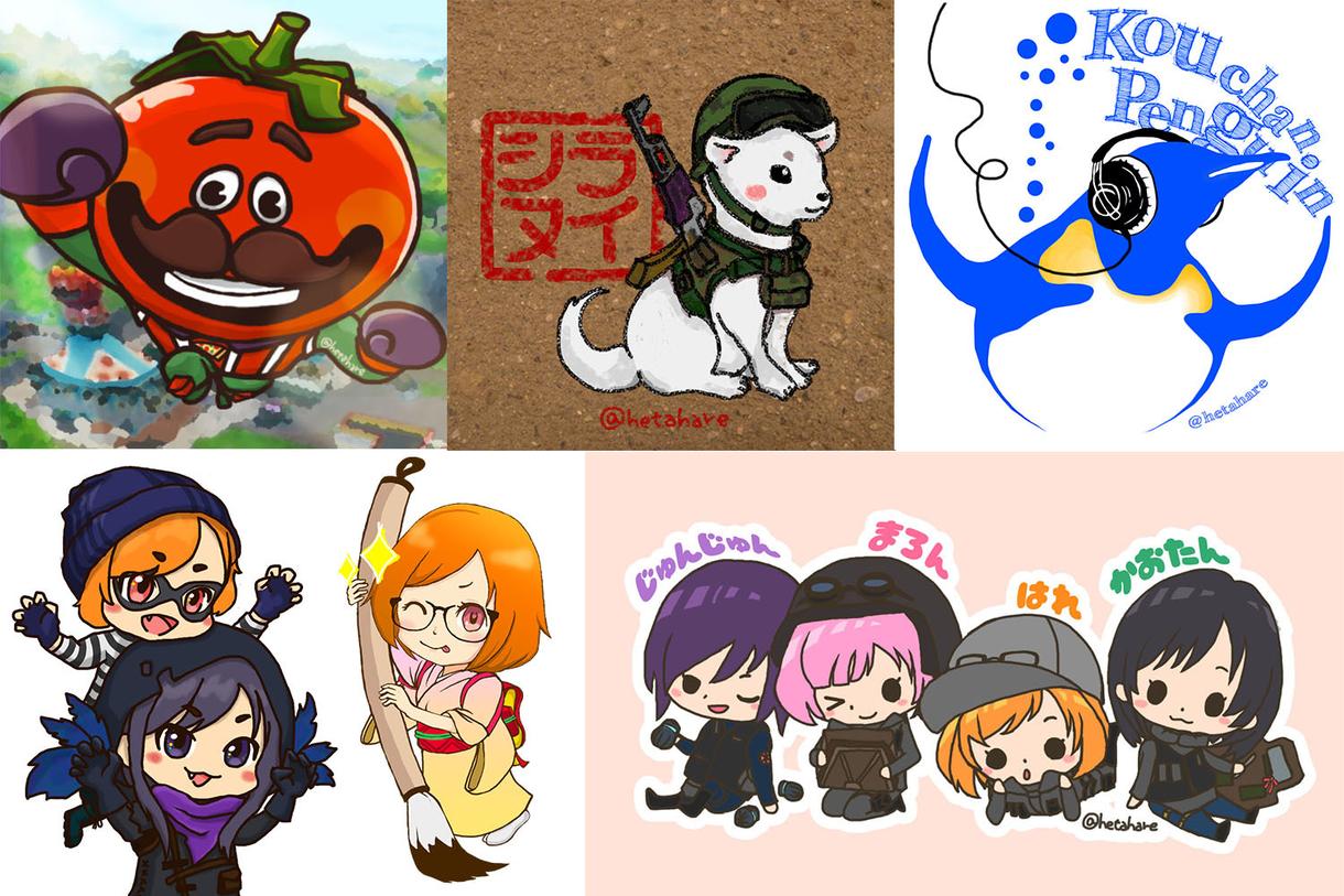 SNS等のアイコンイラスト描きます 可愛いデフォルメアイコンから、シンプルなデザインアイコン制作