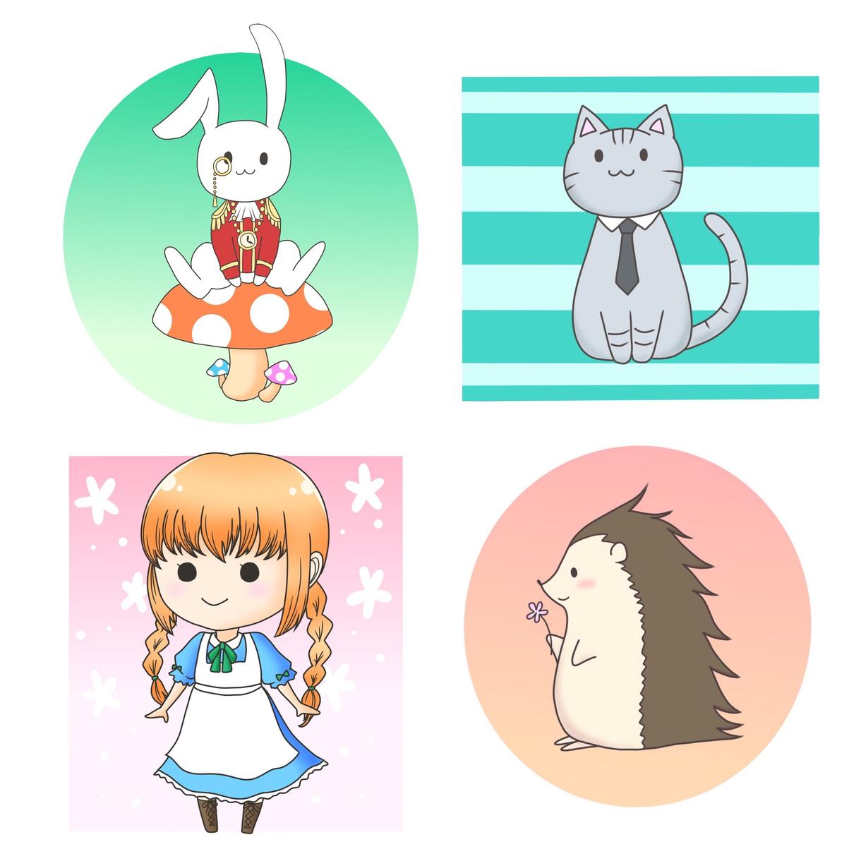 ほんわかゆるいタッチでイラストをお描きします SNSのアイコンやプレゼントにいかがですか?