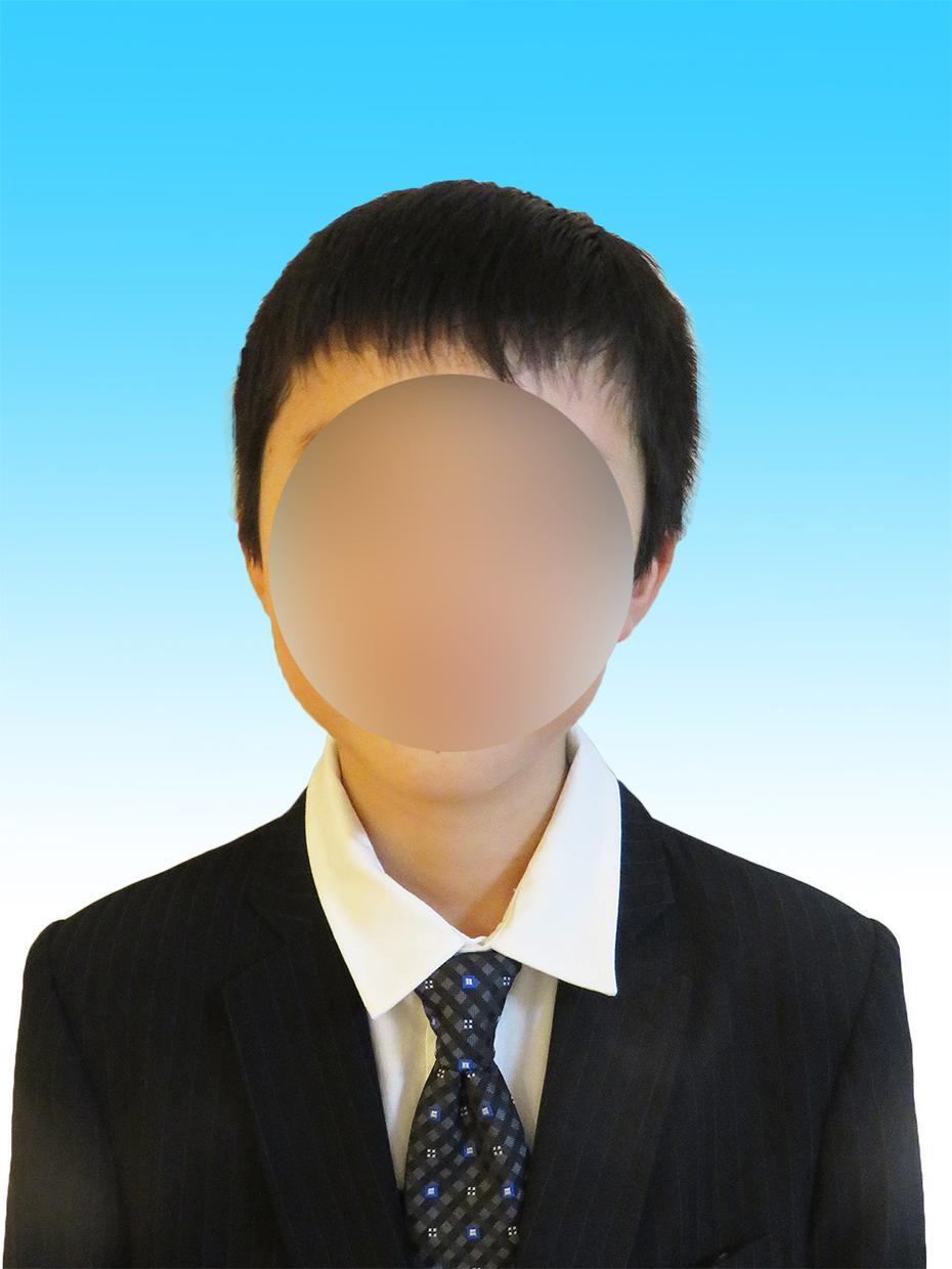 証明写真素早く作ります お家で撮った写真を証明写真に仕上げます。