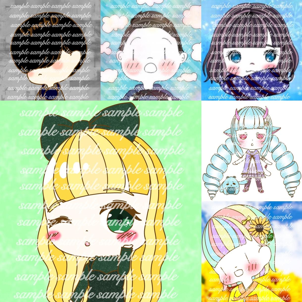 SNS用アイコンイラストの制作致します 可愛くほのぼのとしたイラストが得意です。