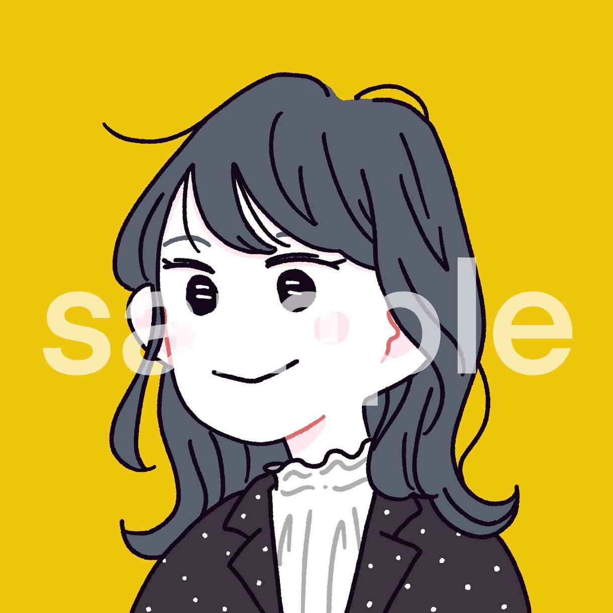 シンプルで可愛いアイコン描きます お目目キラキラのシンプルなイラストです アイコン作成 ココナラ