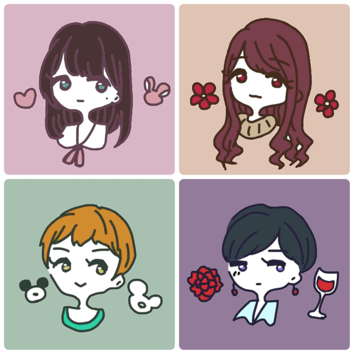 ゆるくてかわいいイラストのアイコン作ります 短時間でできるため今すぐに欲しい方におすすめです!