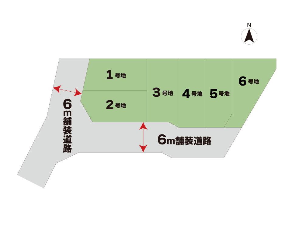 区画図 イラレできれいに作成します 1～10区画までの分譲地。最大50区画まで対応します。 イメージ2